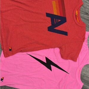Aviator Nation Kids Tees in Red and Pink